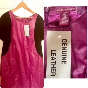 Pink Leather Dress, Sz 18 by Jessica London